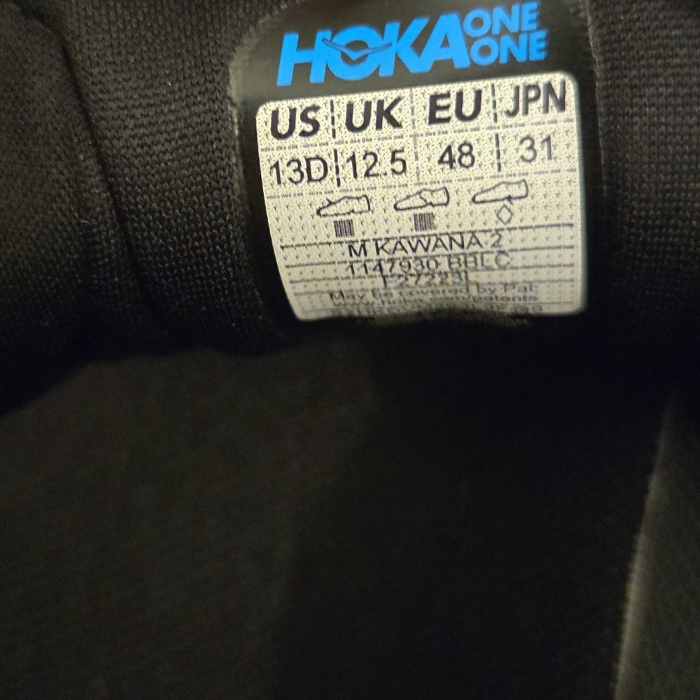 Hoka Kwana 2 Black/Black Size 13 - Picture 10 of 12